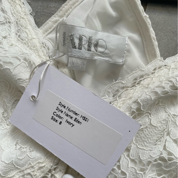 🦄REDUCED🦄 JARLO White Boho Lace Wedding Dress - Picture 7 of 9